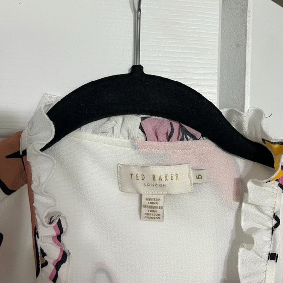 Ted Baker Thurso Floral Top Ted size 5 - Picture 6 of 16